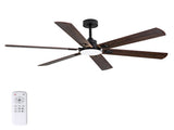 60 Inch Smart Indoor & Outdoor Ceiling Fan with Dimmable LED Light, 6Speed Quiet Reversible DC W3816P585802