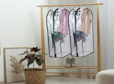 5 Pack Hanging Garment Bags, 60.23in Long PEVA & Non-woven Clothes Storage Covers, Transparent 81461503