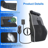 Back Massager with Heat 3D Kneading Massage Pillow Relaxing massage Full Body Massager for Back Neck 69722797