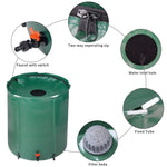 ZUN 66 Gallon Folding Rain Barrel Water Collector Green 66525837