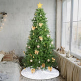 7.5 FT Artificial Christmas Tree with DIY 400 Warm White LED Lights, Hinged Xmas Pine Tree with Tree 54573229