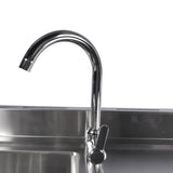 39.4in Stainless Steel Utility Sink Set, Single Bowl Commercial Sink w/ Shelves Single Bowl Sink for 91301593