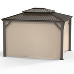 ZUN 10'X12' Outdoor Double-roof Hardtop Gazebo 02952064