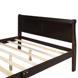 Queen Size Wood Platform Bed with Headboard and Wooden Slat Support WF289142AAP
