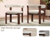 Solid Wood Dining Chairs Set of 4, Luxurious Chenille Upholstered Kitchen Chairs, Farmhouse Dining W6013P566315