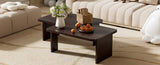 U-Can Modern Minimalist Coffee Table Set, Rectangle Coffee Table with Splicing Design, N724P232174P