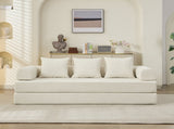 Comfy Convertible Folding Mattress Couch, Floor Bed, Chenille Floor with Armrest, Floor W1143P401145