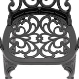 Cast Aluminum Patio Dining Chair 2PCS With Black Frame and Cushions In Random Colors W1710P166005
