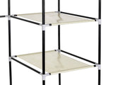 69 Inch Beige Portable Clothes Closet, Non-Woven Fabric Steel Tube PP Plastic Storage Wardrobe with 04230501
