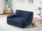 42" Wide Modern Upholstered Chenille Vertical Stripes Accent Chair, Boneless Single Sofa Chair, W3118P453258