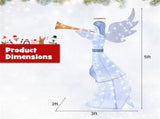 5 Feet Lighted Christmas Angel, 100 LED Twinkling Lights, Weatherproof Metal/Mesh Xmas Decor for 61618864