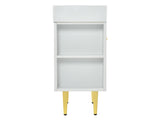 21.6" white Bathroom vanity, Combo Cabinet, Bathroom Storage Cabinet, Single Ceramic Sink, Right 79483389
