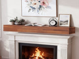 48" Rustic Wood Fireplace Mantel,Wall-Mounted & Floating Shelf for Home Decor 67166568