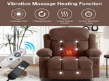Power Lift Recliner Chair with Heat and Massage Electric Fabric Recliner Chair for Elderly with Side W1521P303243