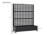 Metal Raised Garden Bed with Wheels and Trellis,73"x47"x16" Planter Box for Climbing Plants, 21836829
