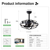 Hot Sell Industrial Fan Light Kit for Living Room Bedroom Kitchen and Bladeless Caged W159268329