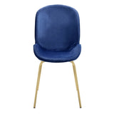 Blue and Gold Solid Back Side Chairs B062P185660