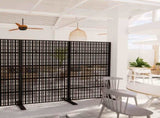 Metal Screens 72" H x 43.3" W Outdoor and Indoor Divider with Freestanding Decorative W1586P455078