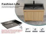 28" Freestanding Bathroom Vanity / Laundry Utility Cabinet, w/ Stainless Steel Sink and Flexible W999P376890