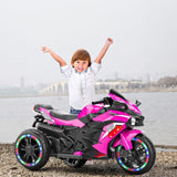 12V Electric Motorcycle for Kids, Three Wheels Battery Powered Ride On Motorbike, Ride on Toy with W3380P310000