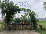 Garden Arch Arbor Trellis for Climbing Plants with Gate, Durable Metal Garden Arch Outdoor Wedding W840P321539