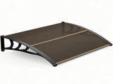 39"x30" Modern Polycarbonate Window Door Awning, UPF50 Waterproof Windproof Outdoor Patio Canopy 20740493