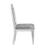 Grey and Platinum Upholstered Side Chairs B062P182702