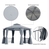 13ft x 13ft Patio Gazebo-Gray 07824817