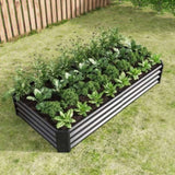 ZUN Raised Garden Bed Outdoor, 6×3×1ft , Metal Raised Rectangle Planter Beds for Plants, Vegetables, and 48218815