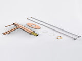 Rose Gold Single Handle Bathroom Faucet for 1 or 3 Holes ,Fountain and Flow Mode Two-in-one 54826662