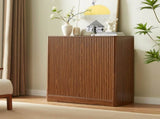 34.3" modern wavy sideboard, curved contour design storage cabinet, 2-door cabinet with storage W1162P393983
