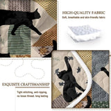 3pcs Of Black Cat Multi Posture Pattern Blanket Set All Season Bedding, 2 Pillowcases For Children, 47524620