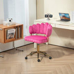 ZUN COOLMORE Velvet Home Office Desk Chair, Modern Cute Computer Chair, Wheels Height Adjustable W395P224532