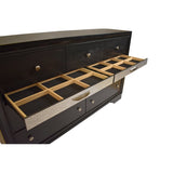 Matrix Traditional Style 7 Drawer Dresser made with Wood in Black 808857985668