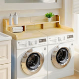 Washer Dryer Countertop, Laundry Wood Shelf Topper with Edge, 54" Width x 27.5" Depth Double Layer W2641P309102
