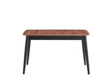 Natural and Black Dining Table with Bufferfly Extension Leaf B062P209313