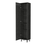 ZUN Lawen Tall Storage Cabinet, Single Door, 3 Broom Hangers B128P176120