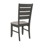 ZUN Set of 2 Dining Chairs with Fabric Upholstered Seat, Dark Grey B016P227268