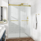 60*76" Frameless Double Sliding Shower Door, Double Shower Door, 3/8 SGCC Tempered Glass, T3177P320590