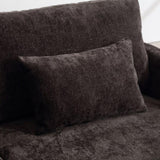 ZUN COOLMORE Mid Century Modern chenille Fabric Loveseat sofa, 2-Seat Upholstered Loveseat Sofa Modern W395P151900