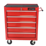 5 Drawer Tool Chest, Tool Storage Cabinet for Garage Storage with 4 Wheels and Locking System, RED W1102107319