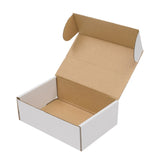 50 Corrugated Paper Boxes 6x4x2 " White Outside and Yellow Inside 73774264