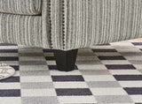 Modern Accent Chair with Arms,Comfy Upholstered for Living Room,Grey and White Striped W3373P363920