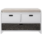 ZUN TREXM Storage Bench with Removable Basket and 2 Drawers, Fully Assembled Shoe Bench with Removable WF199578AAK