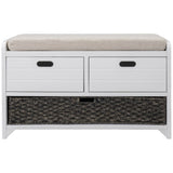 ZUN TREXM Storage Bench with Removable Basket and 2 Drawers, Fully Assembled Shoe Bench with Removable WF199578AAK