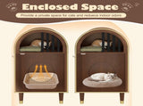Cat Litter Box Enclosure ,-in-1 Condo Cat Bed, Cat Shelter Furniture with Two-Level Cozy Haven for 60622681