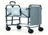 Foldable Dog Bath Cart, 4-Level Height Adjustable Pet Washing Station with Brake Wheels & Adjustable 93770031