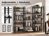 Three Columns and Four Layers Bookshelf, Wide Bookcase with 11 Open Display Shelves, 32883507