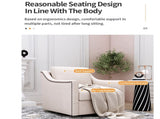 360 Degree Swivel Armchair Cotton linen skin-friendly fabric Ergonomic design Brass nail decorative W2113127539