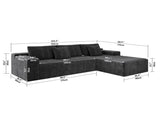 104.3*68.9"Modular sectional sofa seat,Upholstered compressed couch for living W3819P448427